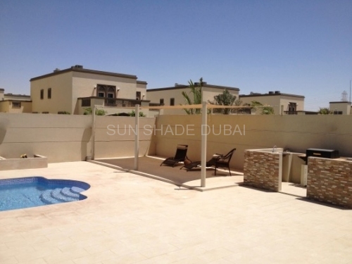 swimming pool sail shade Dubai